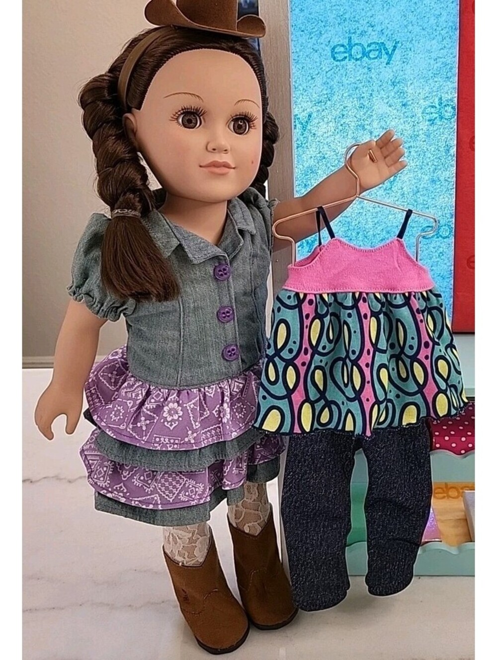18” Doll Clothing 2 Pc Set Fits/w OG Battat American Girl EUC Clean A1